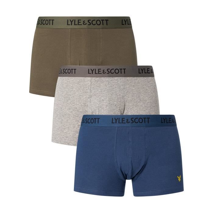 Lyle & Scott Pour des hommes Lot de 3 boxers Barclay, Multicolore ...