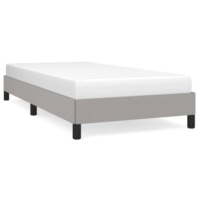 Cadre de lit - OMABETA - M00428 - Gris clair - 80x200 cm - Tissu durable
