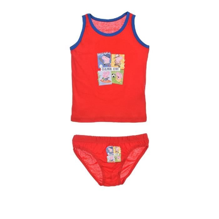 6 8 ans ROUGE D bardeur Slip PEPPA PIG