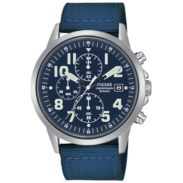 Montre pulsar hotsell homme chronographe acier