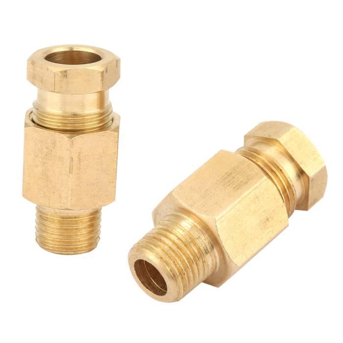 10pc Laiton Double Cône Virole 4 6 8 10 12 14 20mm OD Manchon De