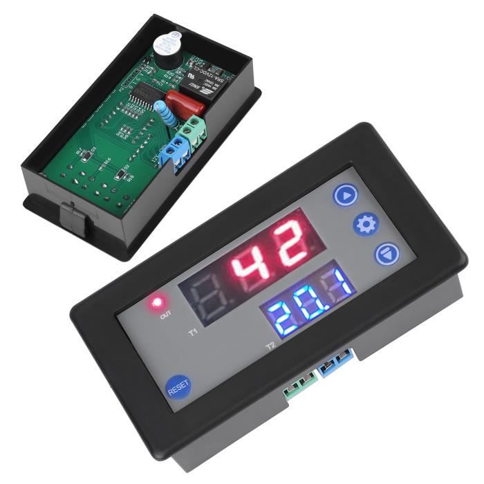 Module Relais Temporisé LCD 5V/12V/24V - Réglable De 0.01s à 9999min, Pour Automatisation