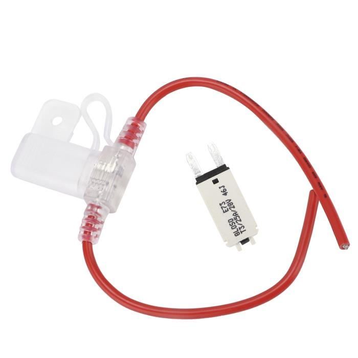 Disjoncteur Réarmable 60A 12-24V DC - Porte-Fusible Protection Surcharge Voiture Bateau