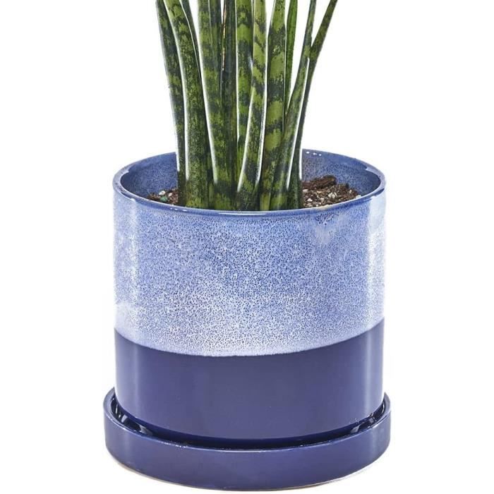 Plat Jardinière En Céramique Biscuit – Prêt à Peindre – Motif Lune Et Soleil – Émaillé Intérieur