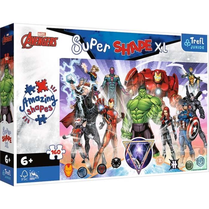 Puzzle 160 pièces Trefl - Courage of the Avengers - Disney Marvel The ...