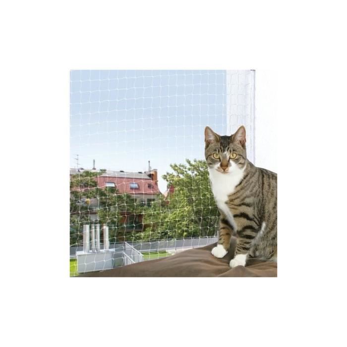 Comparer les prix de Filet de protection transparent pour chat pour votre habitation - 6 × 3 m - Résiste aux UV - Pour usage intérieur et extérieur - Mai