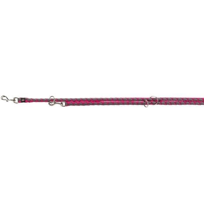 Laisse réglable TRIXIE Cavo - L–XL: 2m - ø 18 mm - Fushia et gris graphite