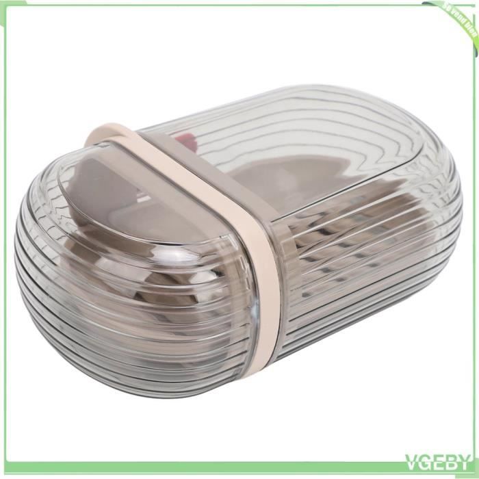 Lot De 2 Boîtes à Savon De Voyage Étanches - 11,5x7,5x4,8 Cm, Avec Filets Moussants | Porte-Savon Anti-Fuite Pour Maison, Randonnée, Camping