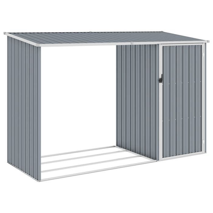 vidaXL Abri à bois de jardin 245x98x159 cm Acier galvanisé 46294