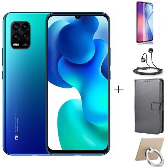 Achat T&eacute;l&eacute;phone portable Xiaomi Mi 10 Lite - Smartphone 5G Version - Snapdragon 765G - 6Go + 128Go - Quad Camera - Bleu pas cher