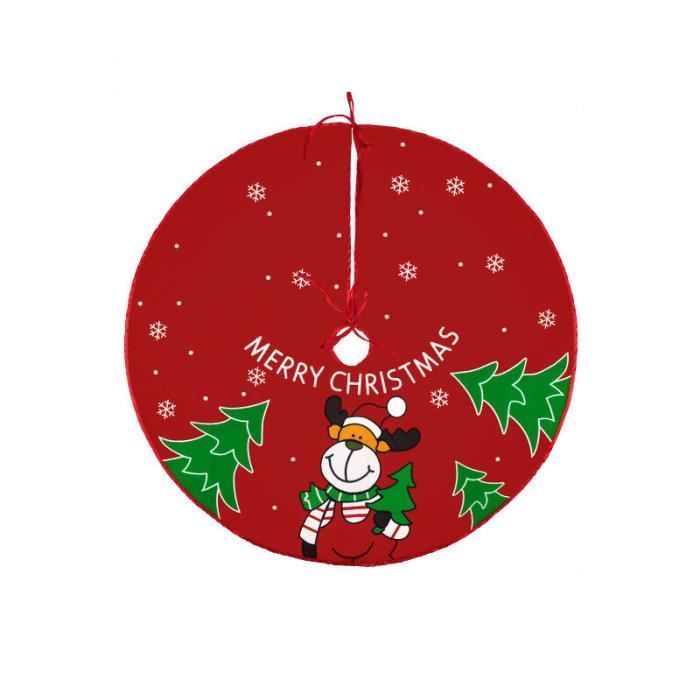 Jupe De Sapin De Noël En Feutre – Blanc, Diamètre 90 Cm – Décoration De Base Pour Sapin