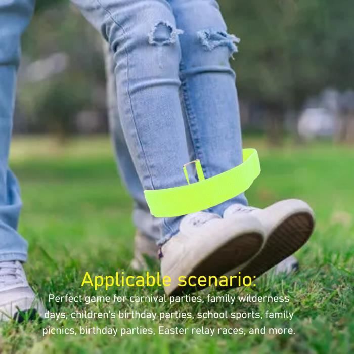 Throwing Muses Joyzan Bande Course 3Patte, 3Pattes Trois Magique Jeu Coloré Corde Elastique Pied