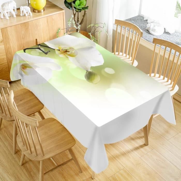NAPPE DE TABLE ,tablecloths 1170X140cmFleur'orchidée Nappe Lavable Tissu Épaissir Oxford