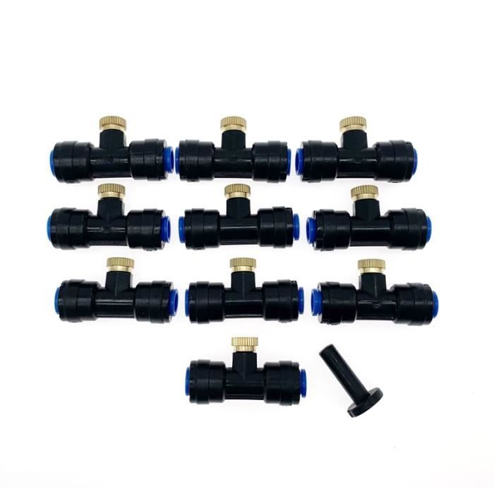 Lot De 10 Buses Brumisation Cuivre 6 Mm - Connexion Rapide, Pour Jardin, Serre, Rafraîchissement Terrasse