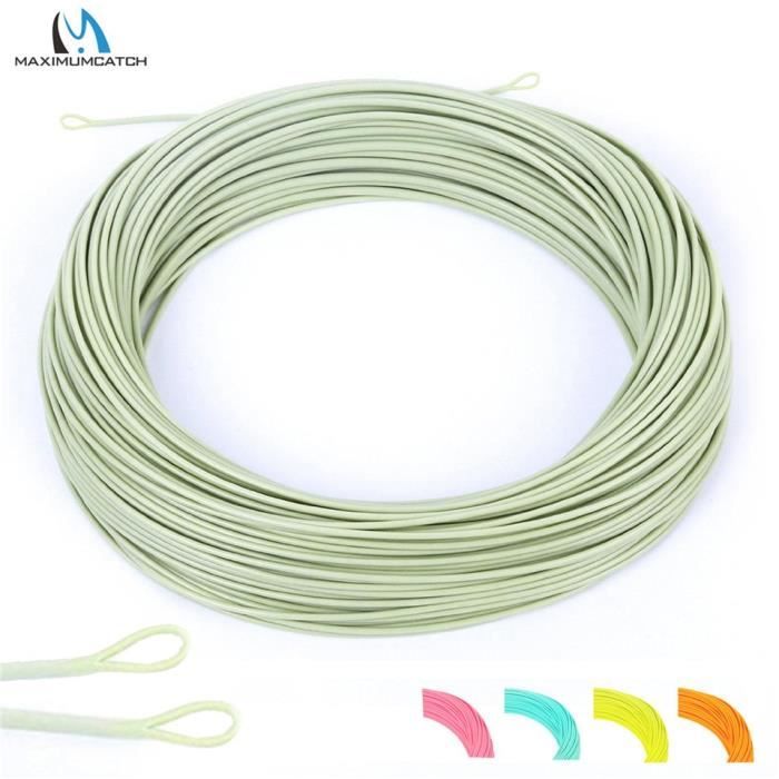 Ligne Flottante Pour Pêche à La Mouche - WF4F 90FT - Verte - Avec Anneaux Soudés - Précise Et Visible Ligne Flottante Pour Pêche à La Mouche - WF4F 90FT - Verte - Avec Anneaux Soudés - Précise Et Visible