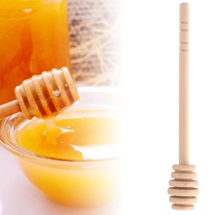 16cm Miel bâton de bois pour Honey Confiture distribution collecte remuant  tige bâton