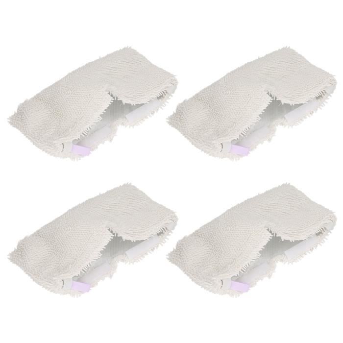 Lot De 4 Têtes De Vadrouille Microfibre Lavables - Recharge Pour Serpillère