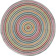The carpet Monde Kids Tapis moderne doux pour enfant - Facile d'entretien - Couleurs vives - 120 x 120 cm - Rond-1
