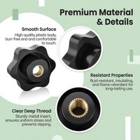 Molette De Serrage M5x10mm – Bouton Vis à Pouce, Lot De 3, Pratique Pour Serrage Manuel