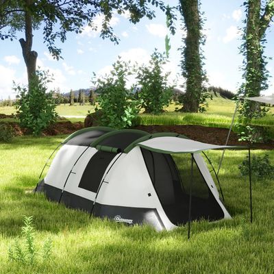 Tente Gonflable Outsunny – 3/6 Places, Tunnel, UV50+, 3 Saisons, Familiale