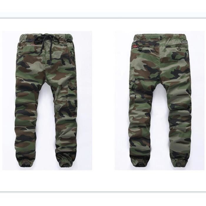 Loveternal Pantalons Camouflage Enfants - Jogger Cargo Garçons Filles Streetwear 5-14 Ans