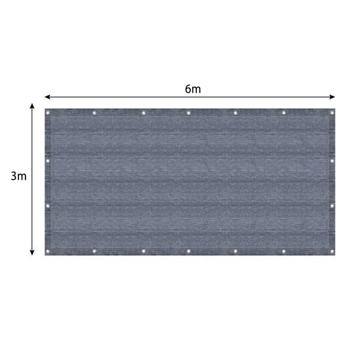 Tapis De Camping Froadp 3x6m - HDPE Résistant | Avec Anneaux Et Piquets | Idéal Pique-nique Et Outdoor