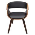 Style Industriel Loft - Chaises de salle à manger 2pcs Marron Bois courbé et similicuir Chaise à dîner Chaise de cuisine26614-2