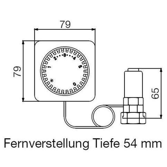 Oventrop Uni FH 1012295 Thermostat r/églable /à distance avec syst/ème capillaire Blanc 2000 mm
