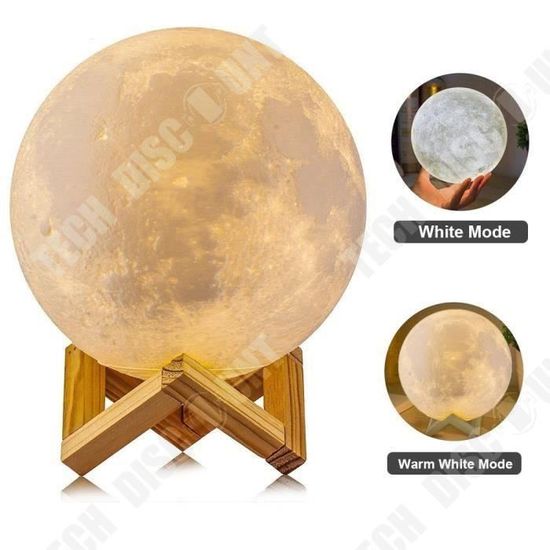 Lampe Lune 3D 20cm - Demi Lune