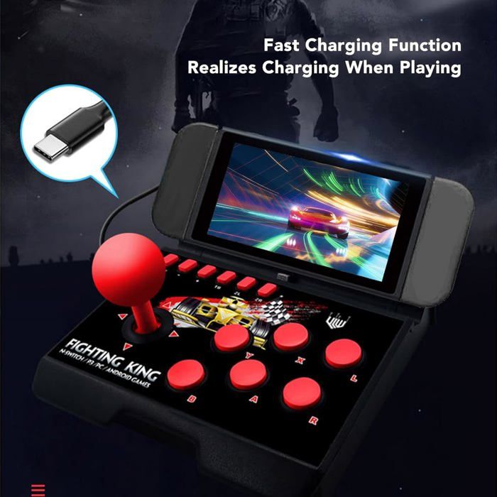 Arcade Joystick – Manette De Jeu Classique – Style Compétition 2/4/8 Directions – Pour Borne D’Arcade