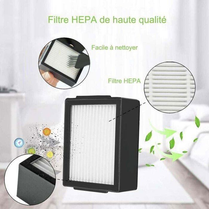 Kit Pièces Rechange Pour Roomba I/j/e Series - 1 Brosse Caoutchouc, 1 Roue, 4 Filtres, 4 Brosses Latérales