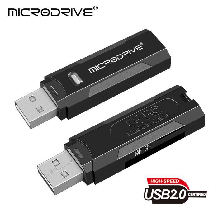 Lecteur De Carte Micro SD USB 2.0 – Petit Adaptateur Portable Avec Chaîne Pour Ordinateur, Voiture, Haut-parleur