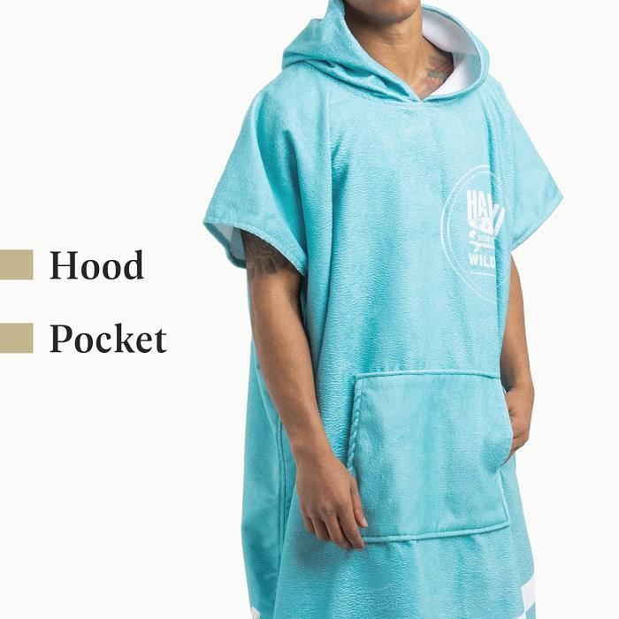 Poncho de Surf Un xe Serviette de Plage Peignoir en Coton avec