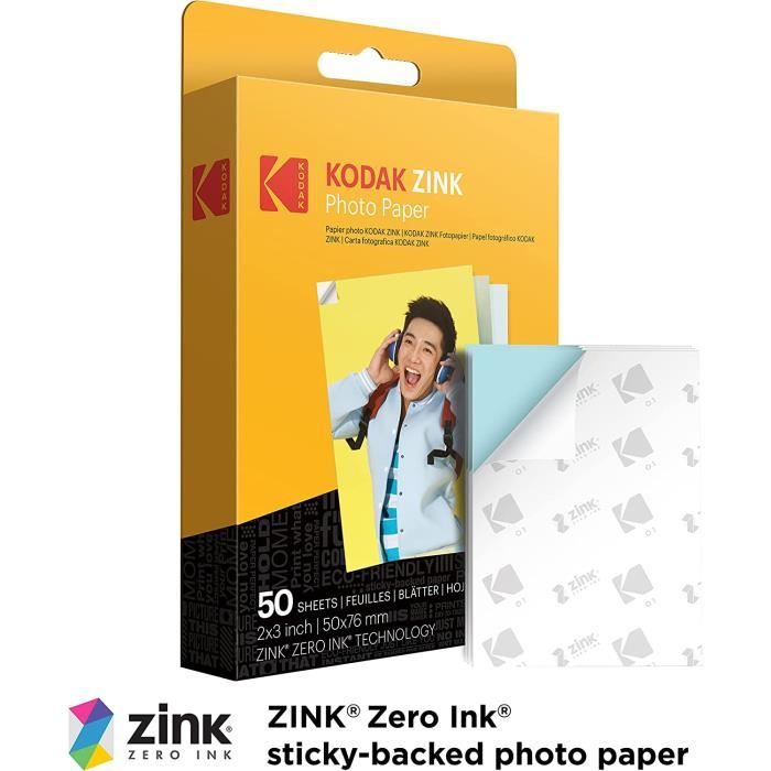 Imprimante KODAK Step ZINK Zero Ink mobile sans fil et application KODAK  iOS et Android