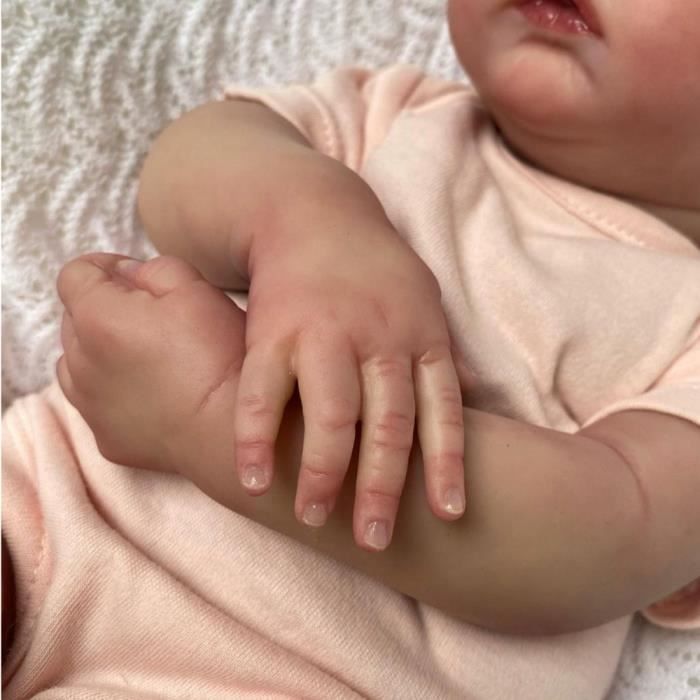 Acheter Poupée de bébé Reborn en vinyle, 18 pouces, corps complet, prairie,  nouveau-né, taille réelle, image faite à la main, cheveux, veines visibles
