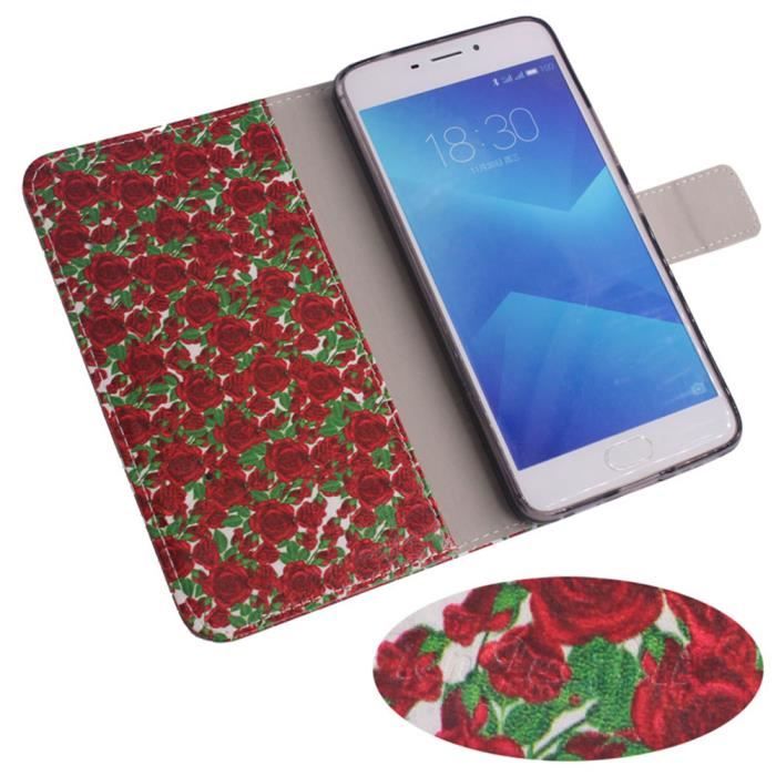 Housse Étui Huawei P60 Art + PARACHOQUE Flip Cover Coque fleur Wallet Bag Case