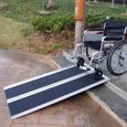 Rampe pour fauteuil roulant Rampe de chargement 2x Pliable Alu Surface Antidérapante 122 cm 270kg - 30247-3