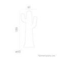 Cactus lumineux MOOVERE Décoration 140cm extérieur lumière blanche batterie rechargeable led/rgb-3