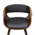 Style Industriel Loft - Chaises de salle à manger 2pcs Marron Bois courbé et similicuir Chaise à dîner Chaise de cuisine26614-3