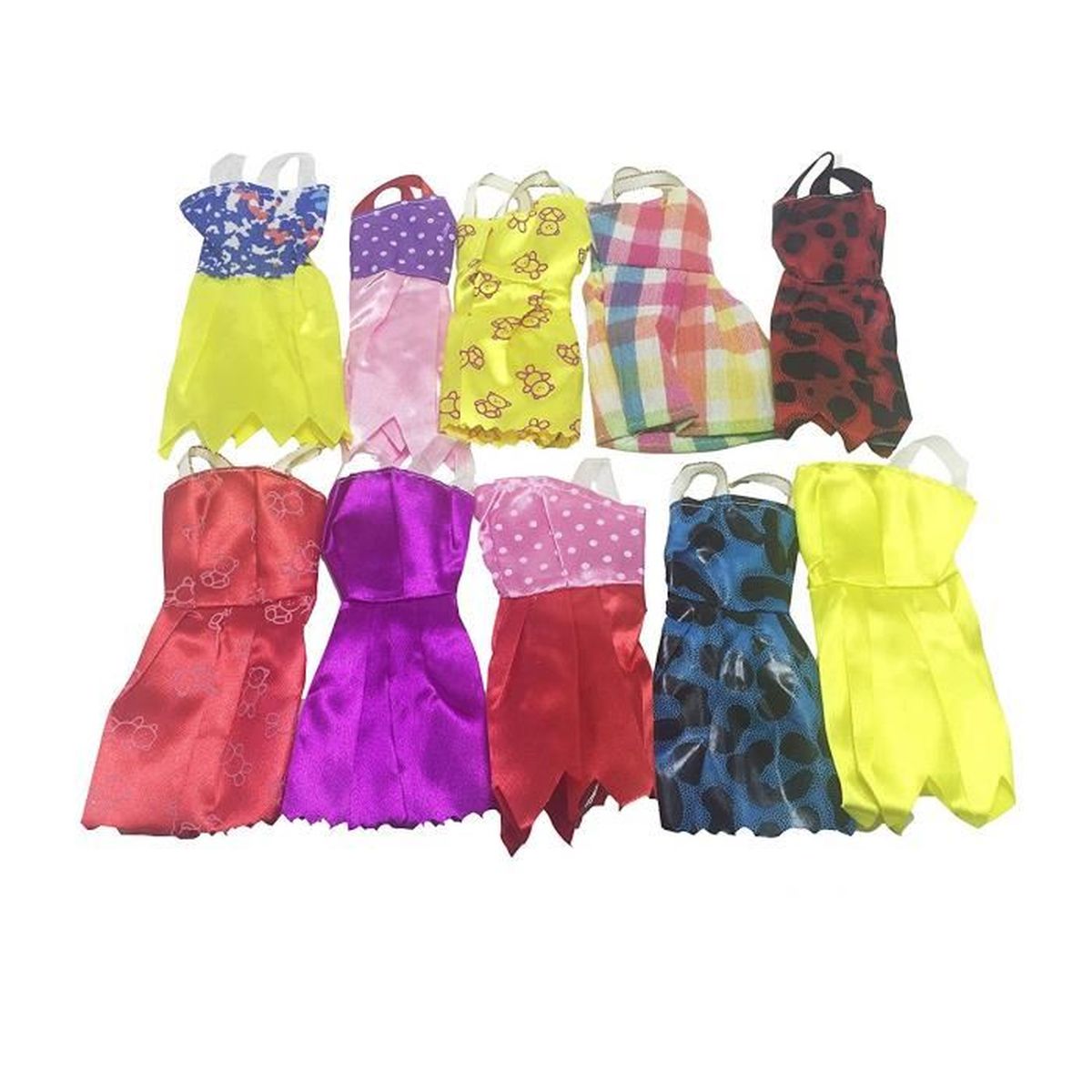 30Pcs Lance Home 10 Vêtements et 10 Chaussures et 10 Cintres pour Poupée Barbie