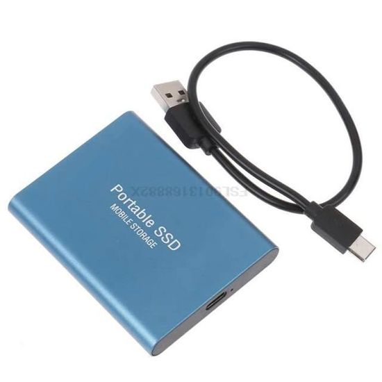 Disque Dur SSD Externe 1To – USB 3.1 Type-C, Haute Vitesse, Noir (neuf)
