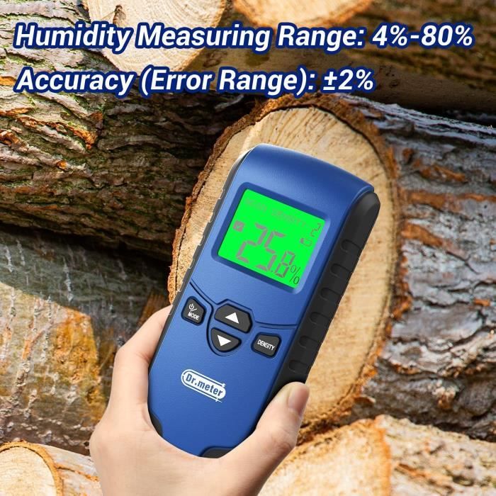 Détecteur d'humidité en bois, humidimètre en bois, détecteur d'humidité en  bois papier pour murs numériques pour bois (g A071 HB014