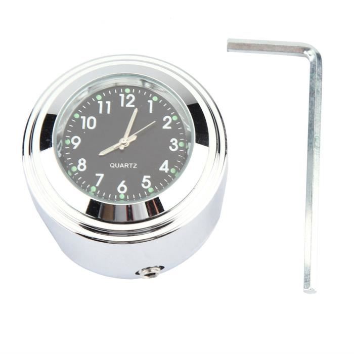 Achetez Horloge de Cadran du Guidon de Moto 22-25 mm - Argent / le Noir de  Chine