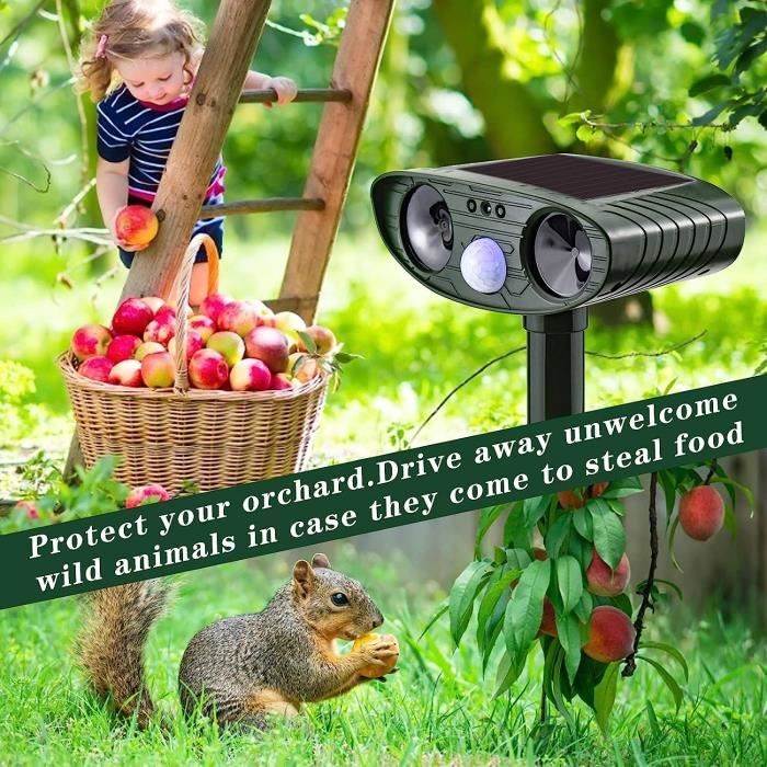Répulsif Solaire Pour Chats De Jardin, Jardin Avec Lampe Flash Led Et Detecteur De Mouvement Pir Etanche Ip44 Repulsif A Ultrasons Appareil Repulsif A Ultrasons Pour Animaux 89059980