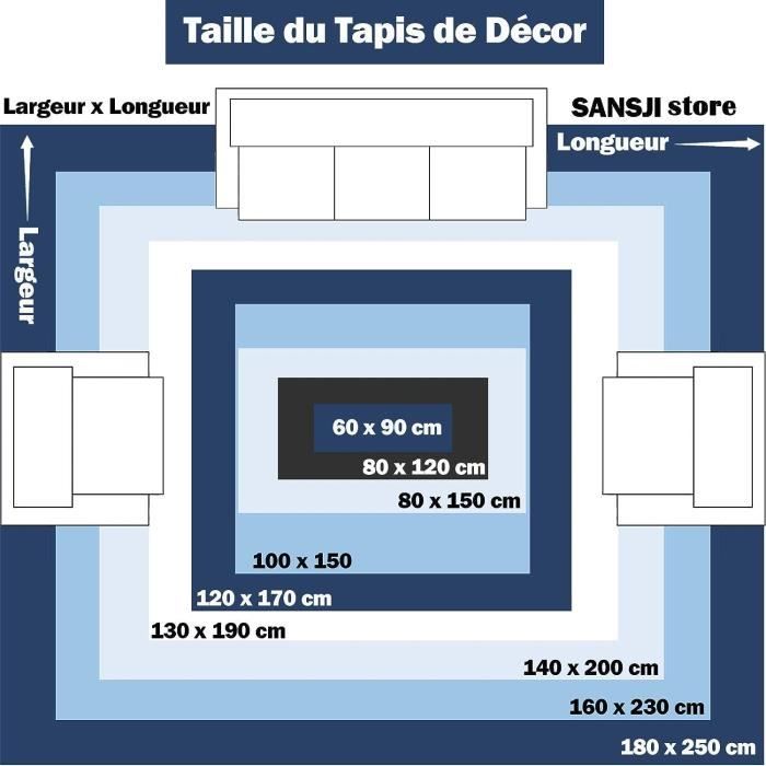 Soldes - Grand tapis abstrait bleu/doré 200x290 - Stratus - Interior's