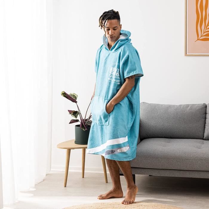 Poncho de Surf Un xe - Serviette de Plage Peignoir en Coton avec