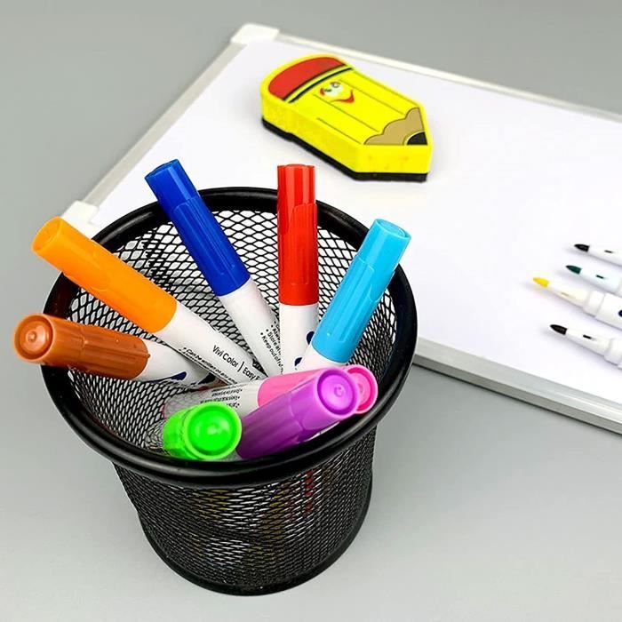 Stylo de peinture à l'eau, marqueur de tableau blanc, stylo flottant à l'eau  Doodle, avec cuillère stylo à dessin de couleurs assorties pour le bureau  de l'école à la maison, 8 couleurs