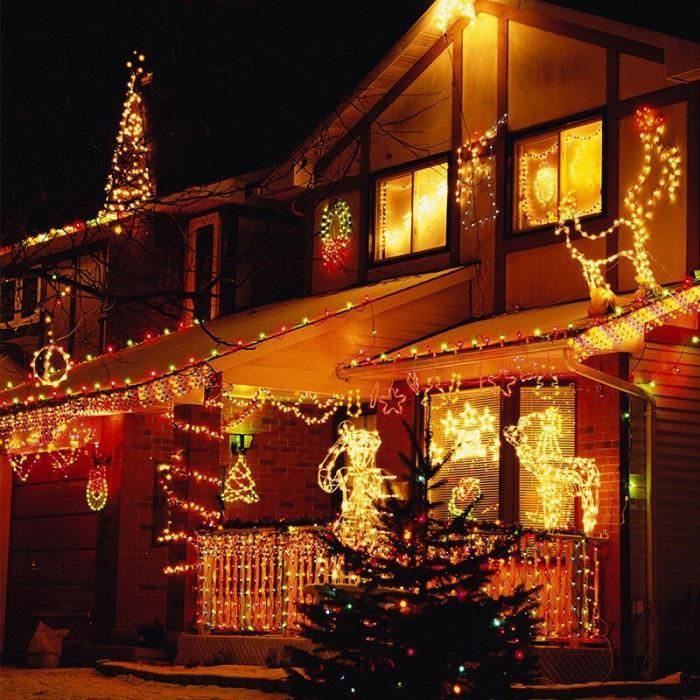 Lot de 4 guirlandes lumineuses à piles, guirlandes lumineuses Mandiq 10  pieds, 30 LED multicolores clignotantes et mode lumière constante, guirlandes  lumineuses LED pour chambre, fête, festival, décoration de Noël 