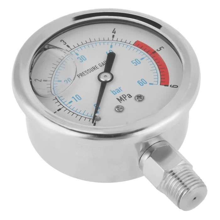 Jauge de pression d'air, manomètre outil de mesure de pression pratique  plaque de cadran de 40 mm pour la mesure de la barre/psi : :  Commerce, Industrie et Science