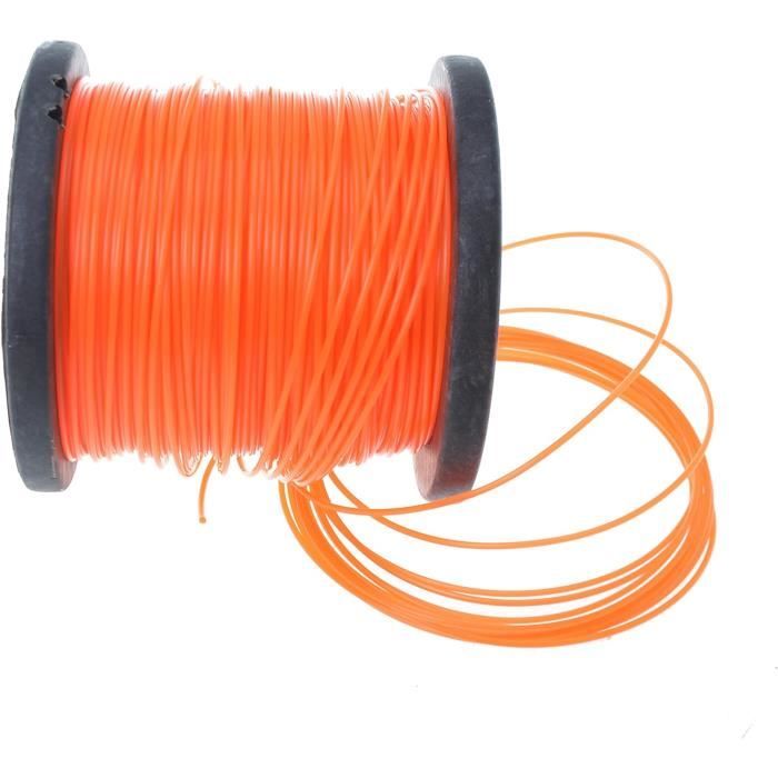 Zeqeey Fil De Coupe Herbe Robuste 2,4 Mm X 100 M Ligne De Débroussaillage Rond Bobine Nylon